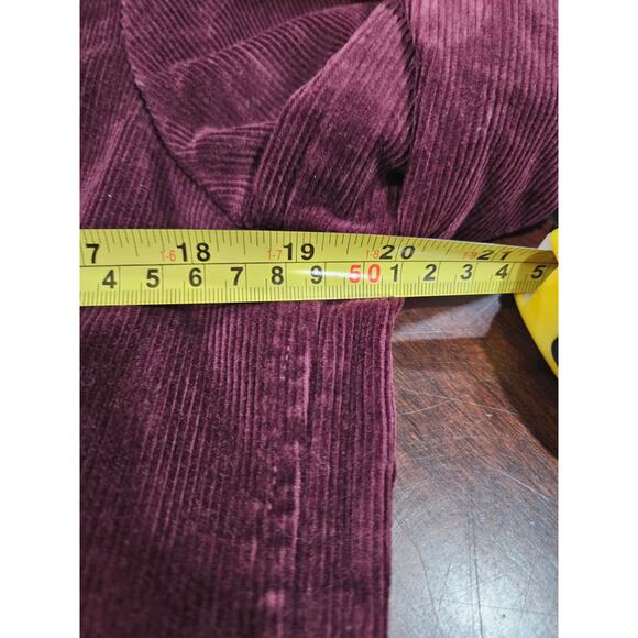 Vintage LL Bean Womens Corduroy Blazer Plum Burgundy Magenta Size 12 Reg 0 FCY 1 - Picture 4 of 5